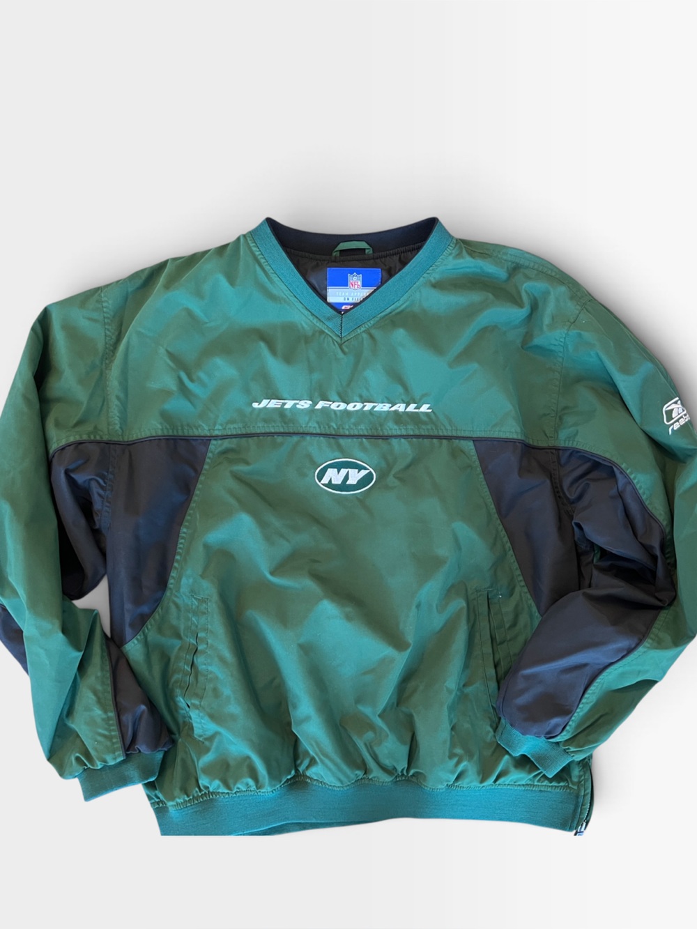 Reebok New York Jets NFL On Field Pullover Windbreaker XL